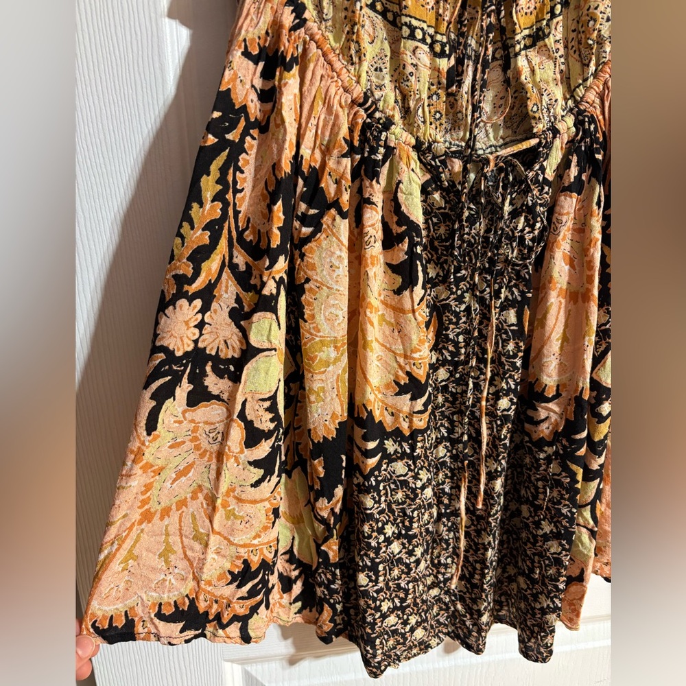 Free People Intimately Bali Mariposa Patterned Colourful Mini Slip Dress Medium - Picture 10 of 16